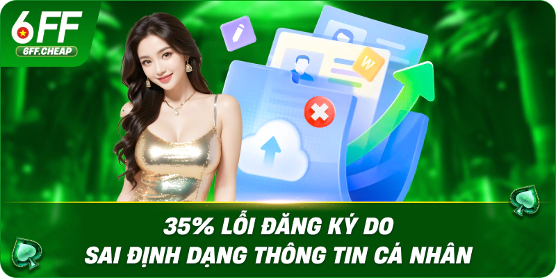 35% lỗi đăng ký do sai định dạng thông tin cá nhân