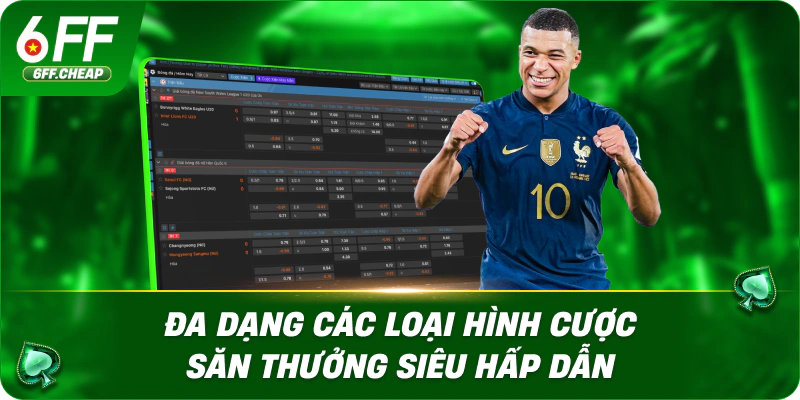 Đa dạng các loại hình cược săn thưởng siêu hấp dẫn