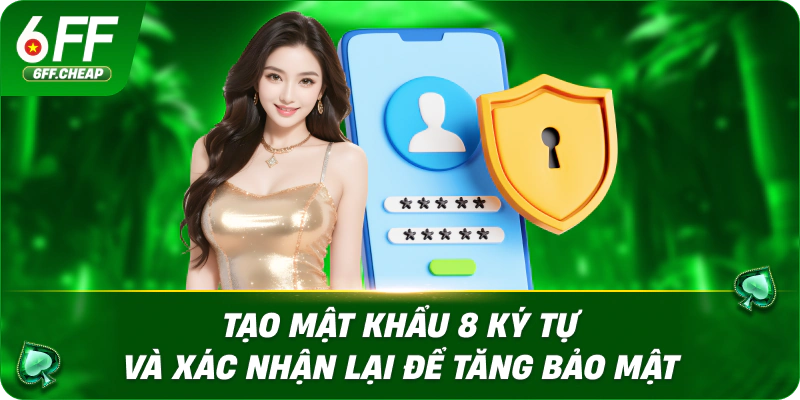 Tạo mật khẩu 8 ký tự và xác nhận lại để tăng bảo mật